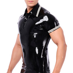 XRUB Latex Polo en latex Xrub Noir-Blanc